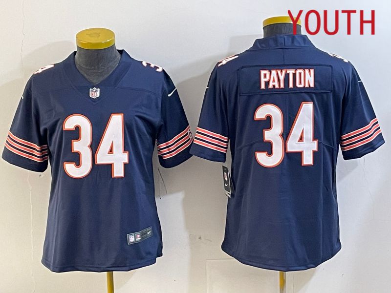 Youth Chicago Bears #34 Payton Blue 2024 Nike Limited NFL Jersey style 1